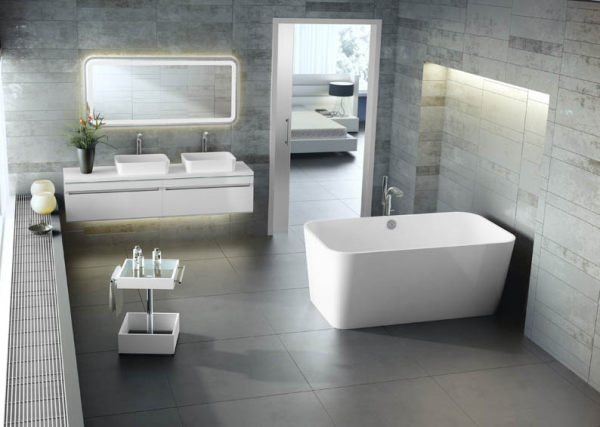 Edge bath and basin